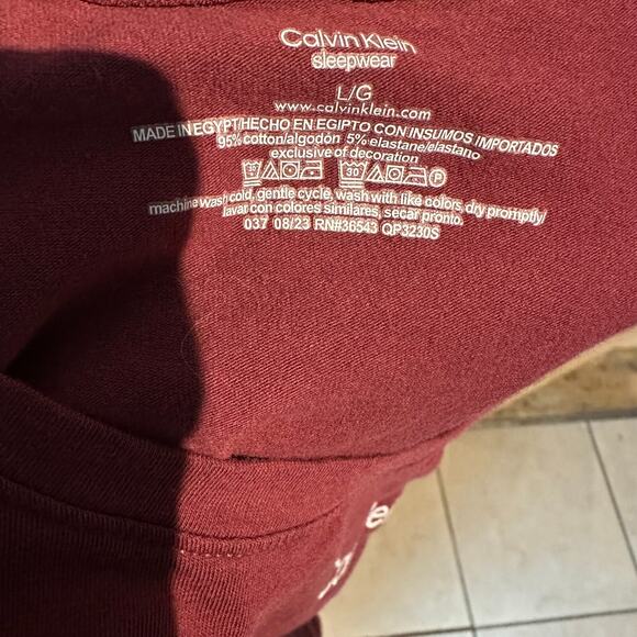 Calvin Klein size large Loungewear Comfy Warm Ladies long sleeve sleepwear shirt - Picture 5 of 5